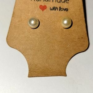 Pearl colored earrings